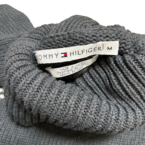 Tommy Hilfiger vintage womens cotton turtleneck snowflake sweater medium 90s - Picture 5 of 7